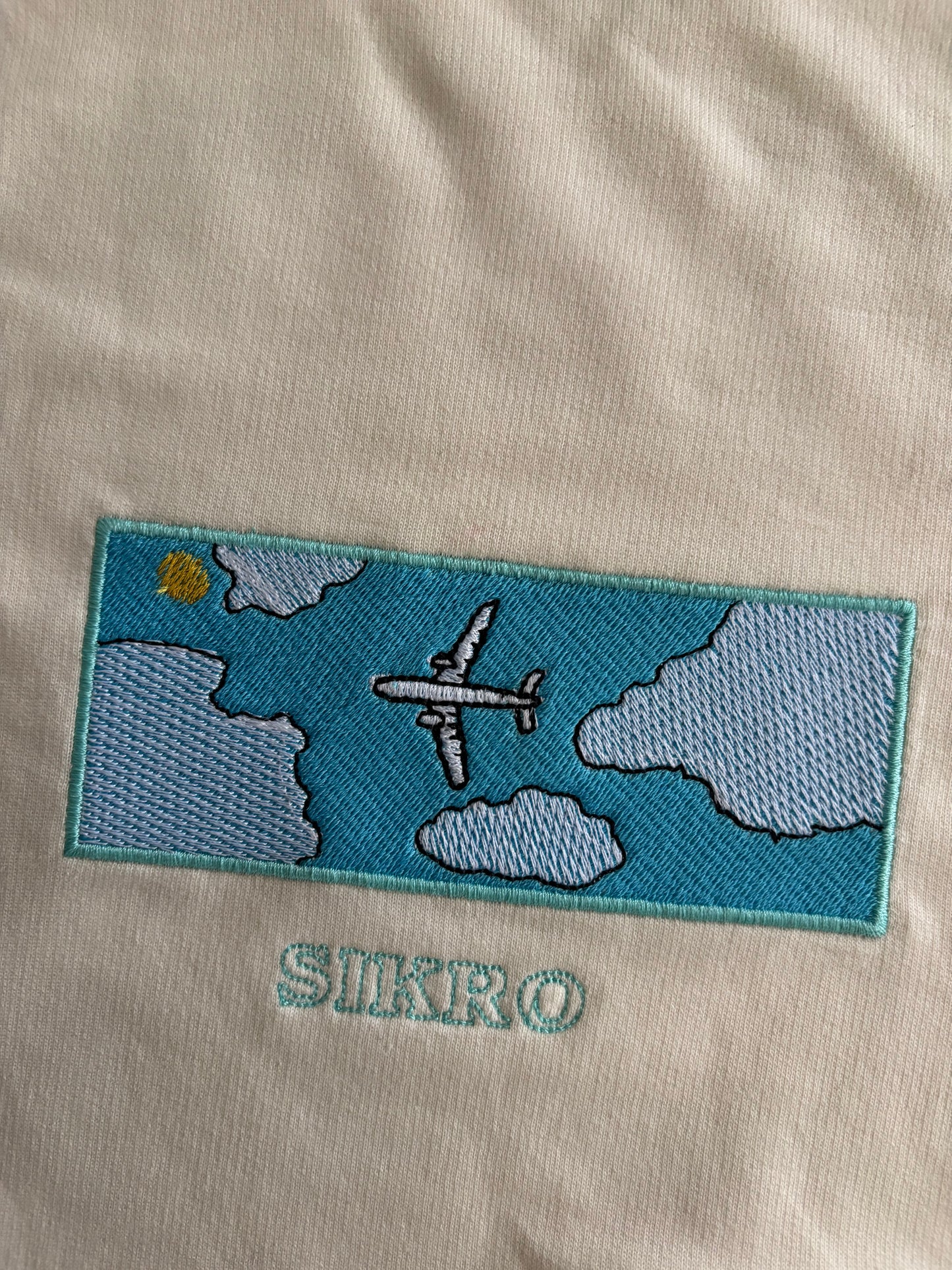 Airplane Stitched Oversized T-shirt