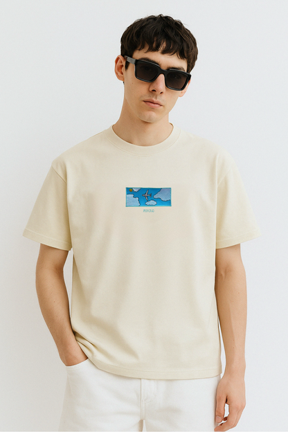 Airplane Stitched Oversized T-shirt