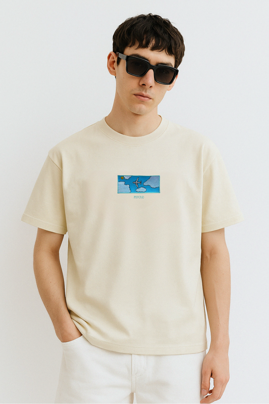 Airplane Stitched Oversized T-shirt