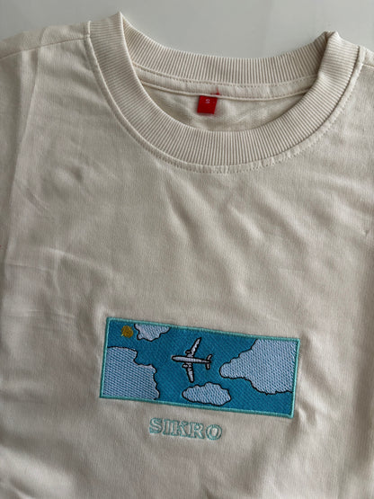 Airplane Stitched Oversized T-shirt