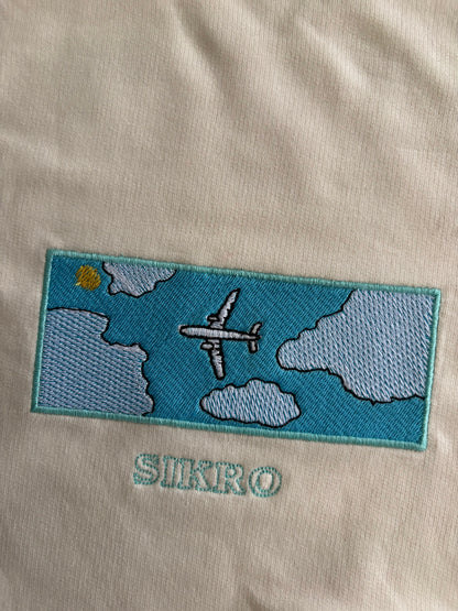 Airplane Stitched Oversized T-shirt